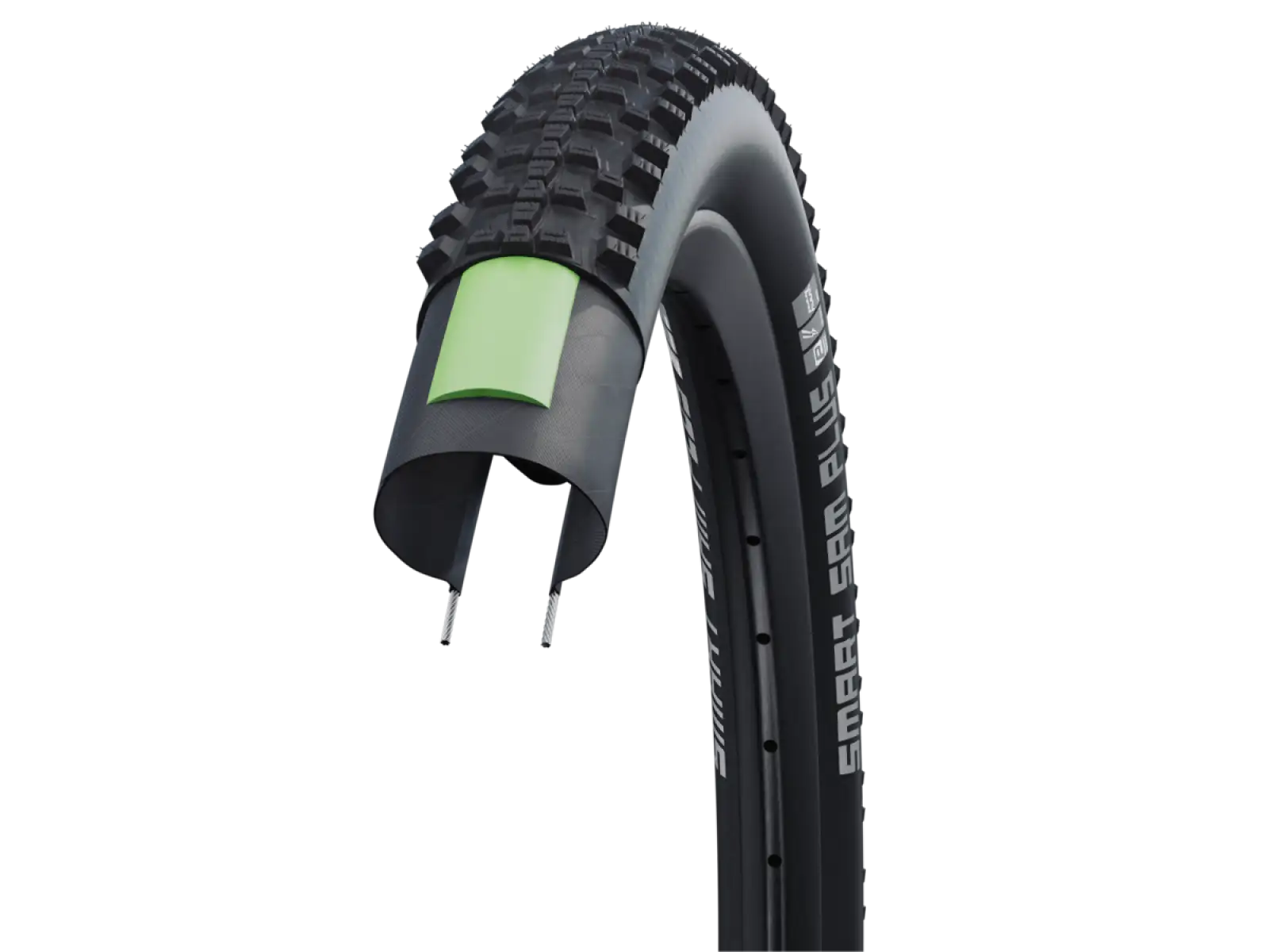 Schwalbe Smart Sam PLUS Performance E-50 Addix 27.5x2.10" MTB wire tire black/reflective