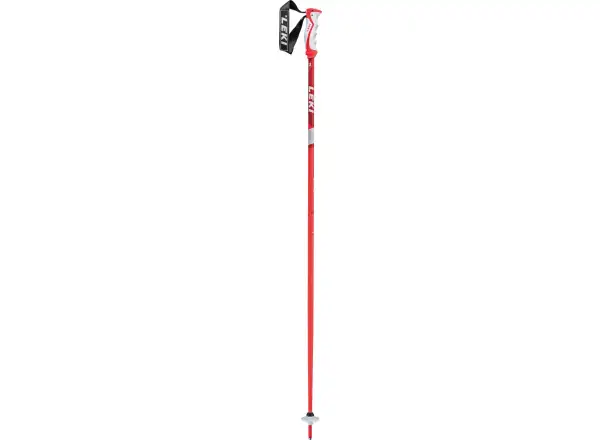 Leki Neolite alpine poles fluorescent red/white