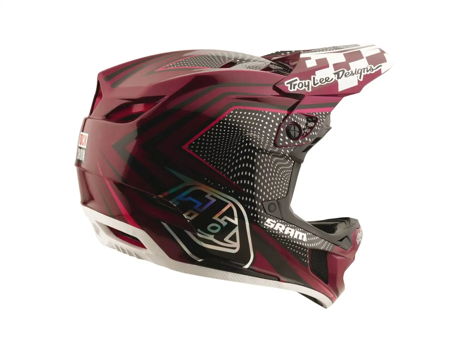 Troy Lee Designs x SRAM D4 Carbon helmet Radioscape Black/Berry