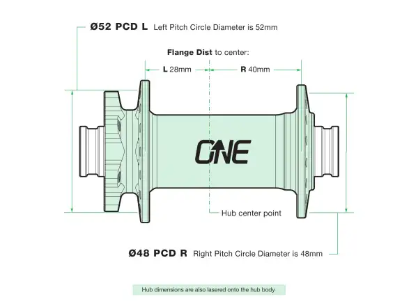 OneUp front hub 110x15 32 holes orange