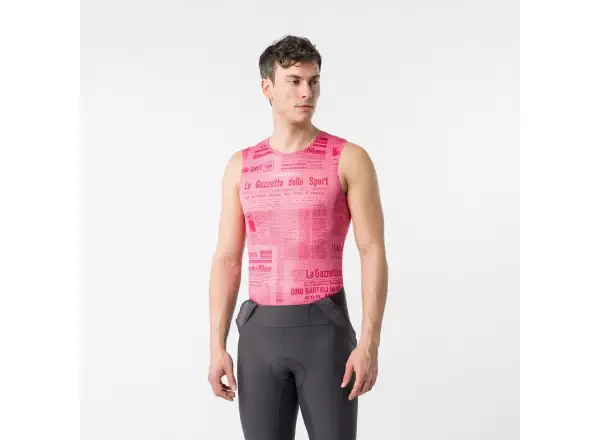 Castelli Giro Gazzetta Dello Sport men's sleeveless undershirt Rosa Giro