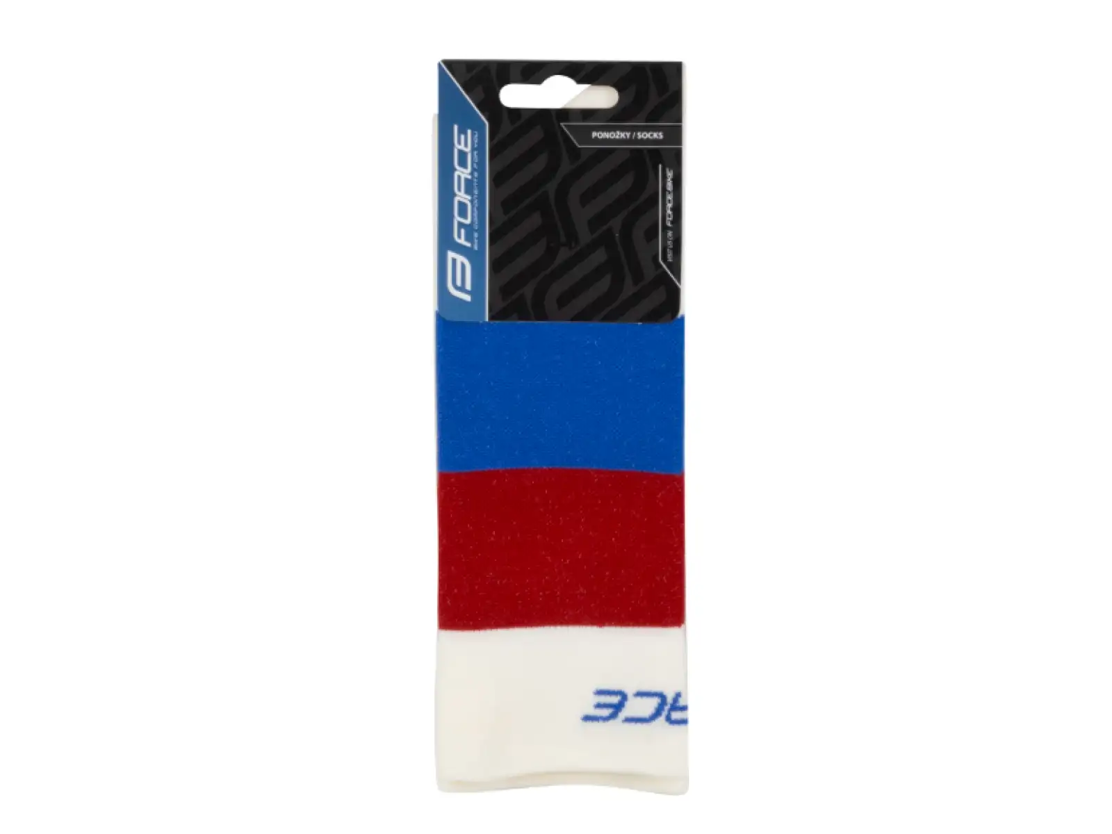 Force Rainbow cycling socks cream/blue/red