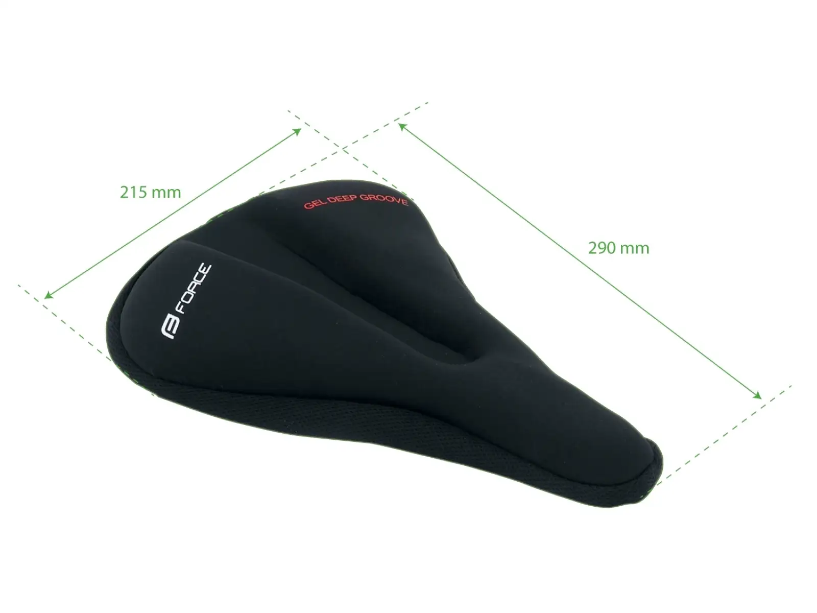 Force Gel saddle cover with a groove Black