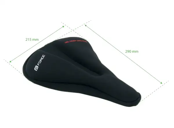 Force Gel saddle cover with a groove Black