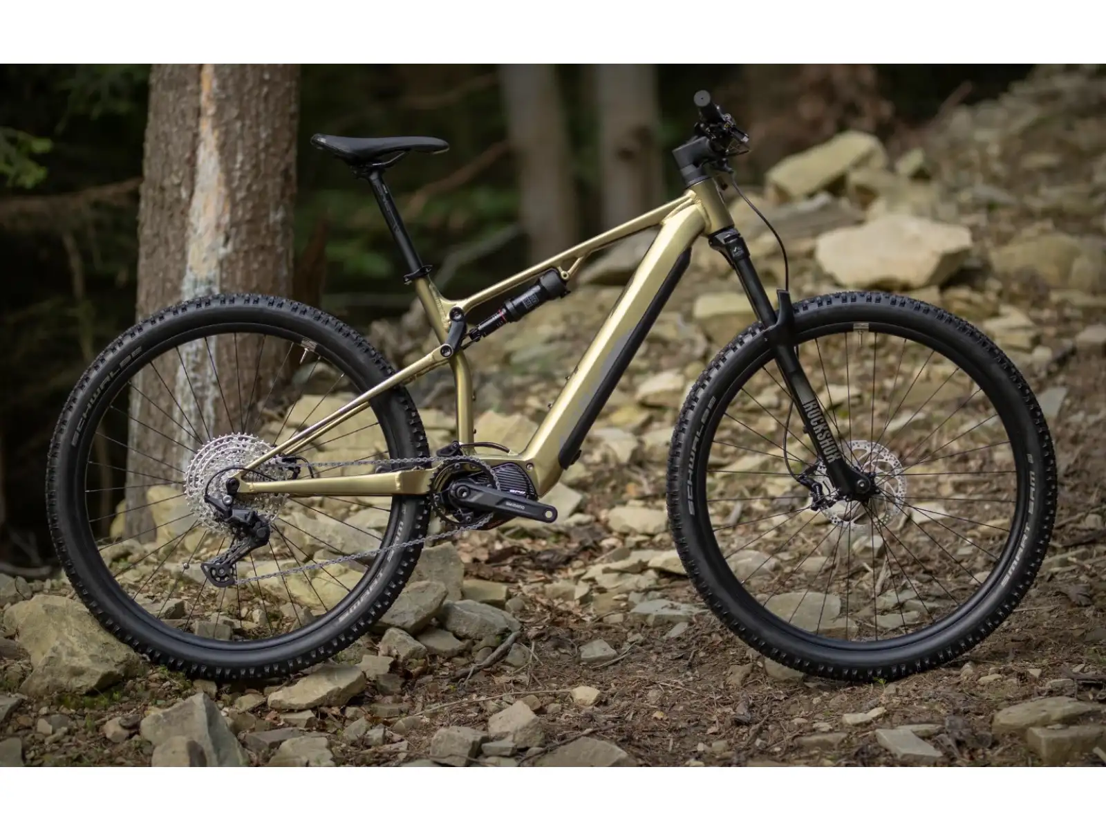 Superior eXF 8089 full-suspension e-bike Matte Olive Metallic/Chrome Silver