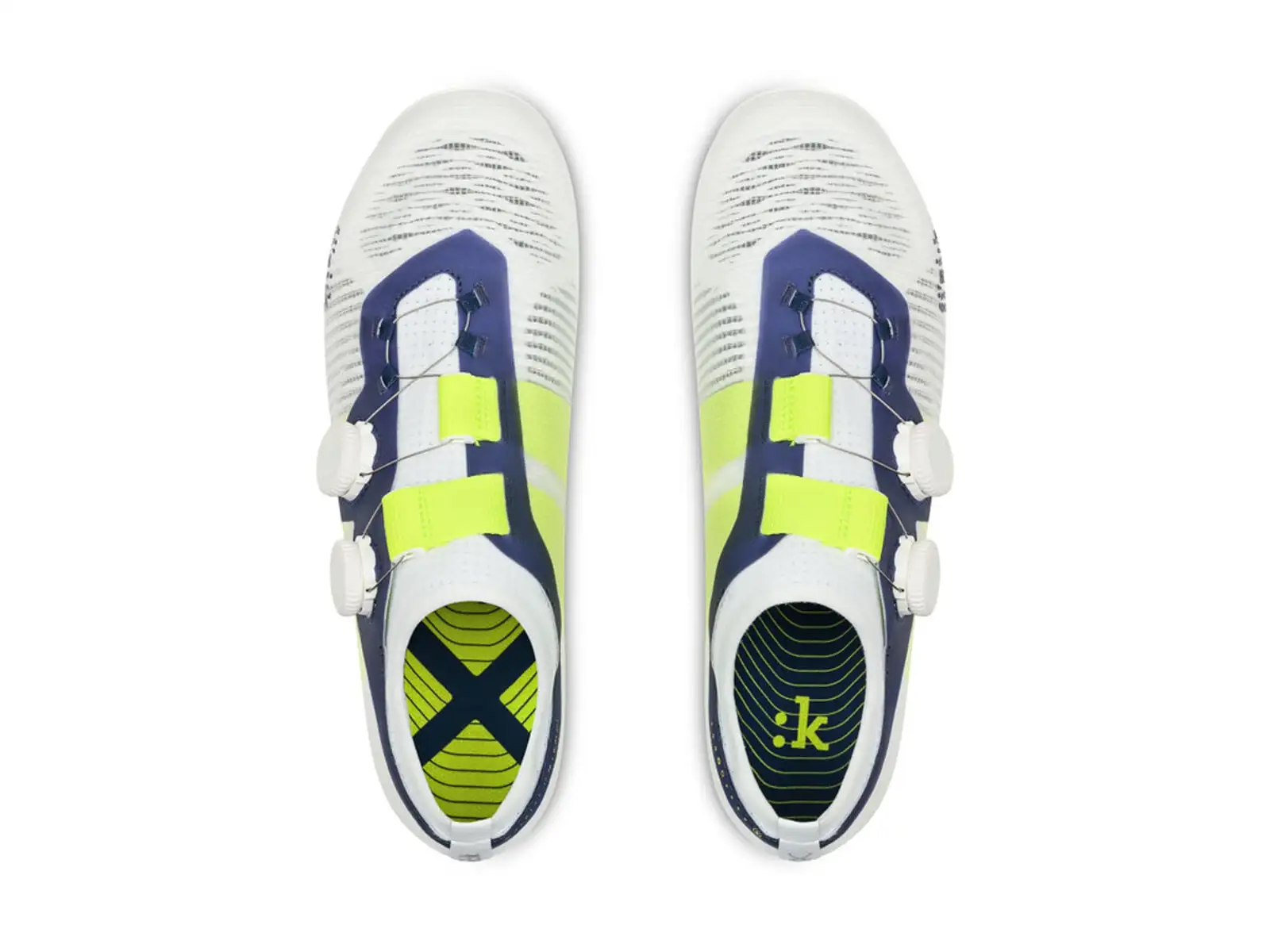 Fizik Vento Vega Carbon road cycling shoes White/Yellow Fluo