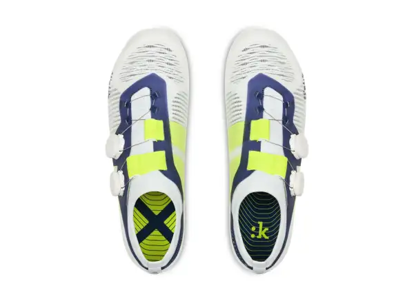 Fizik Vento Vega Carbon road cycling shoes White/Yellow Fluo