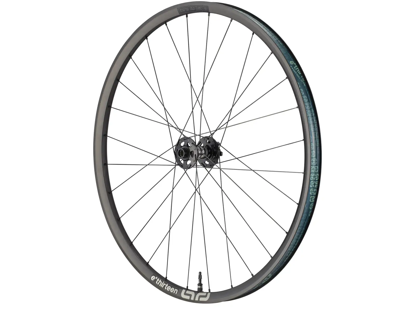 E-13 Sylvan Race Carbon E-Spec Boost 27.5" front wheel Black