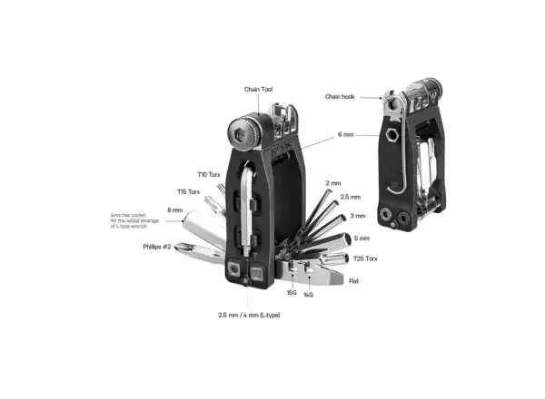 Topeak Ninja 16+ tool 16 functions