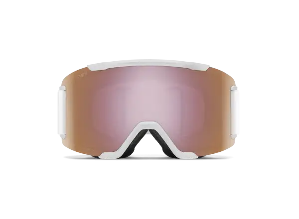 Smith Squad ski goggles White Vapor / ChromaPop Everyday Rose Gold Mirror (2 lenses)