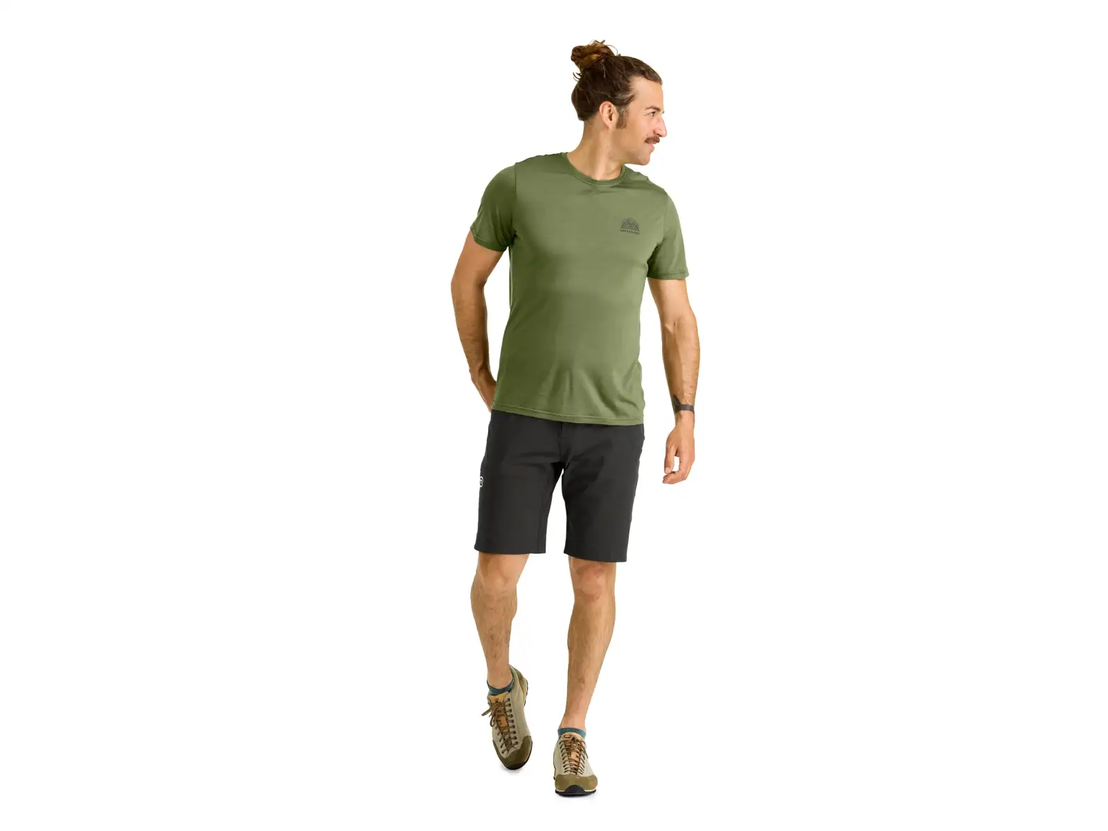 Ortovox 120 Cool Tec Mtn Stripe men's T-shirt Red Malbec