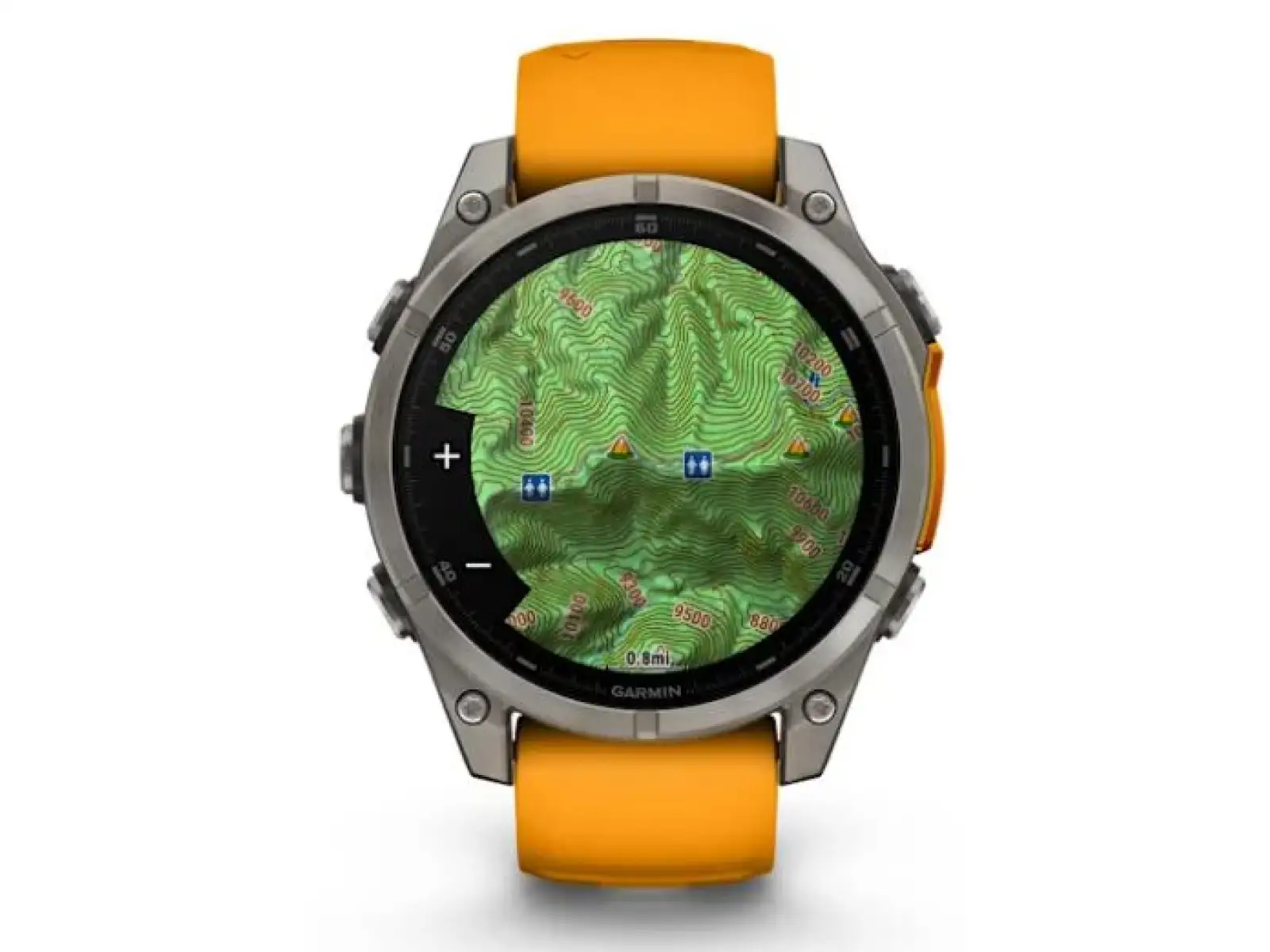 Garmin fenix 8 - 47 mm AMOLED Sapphire smart watch Titanium Orange/Graphite