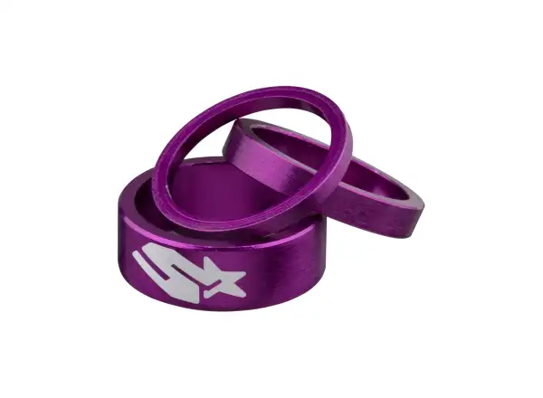 Spank Spacer Kit for handlebar stem 3/6/12 mm purple