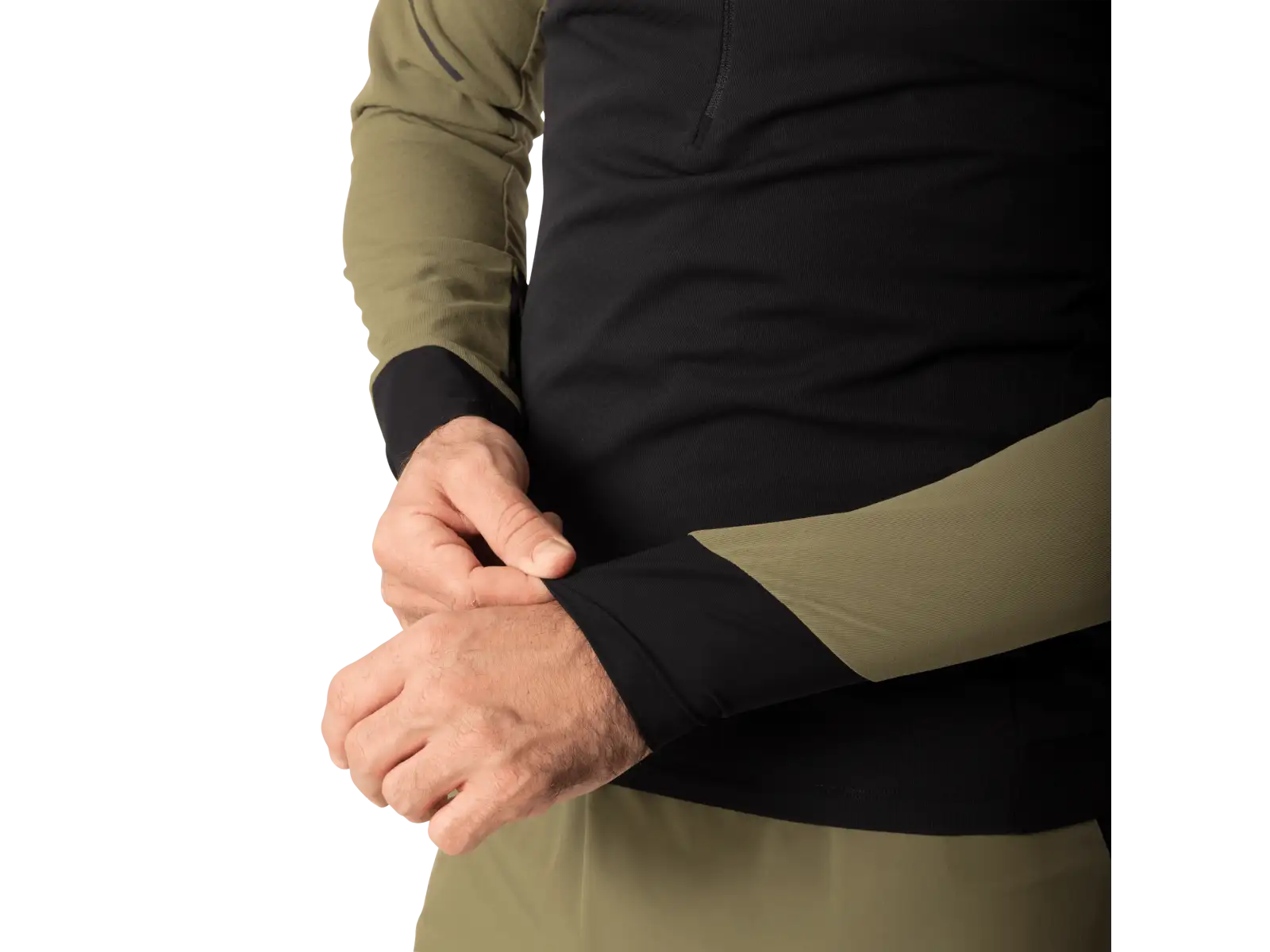 Dynafit Alpine Zip men's running shirt long sleeve Military green/0910