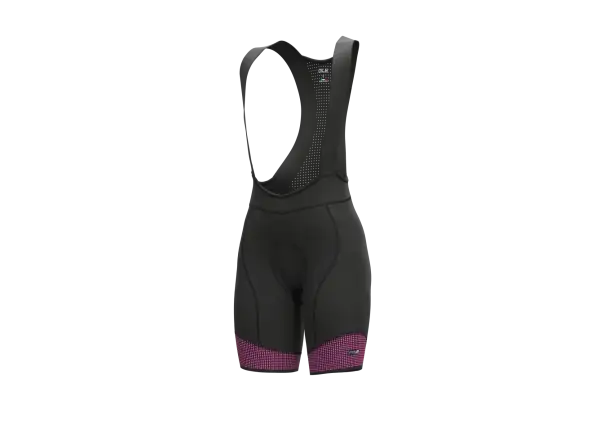 Alé PR-S Master 2.0 women's bib shorts with pad Black/Fluo Pink
