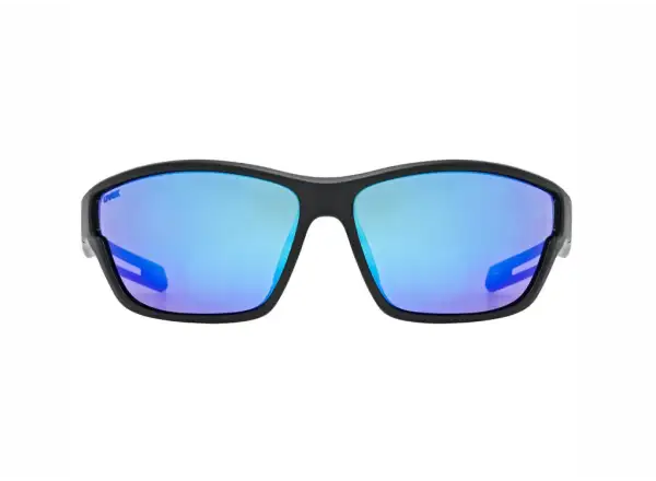 Uvex Sportstyle 806 glasses Black Matt/Mirror Blue