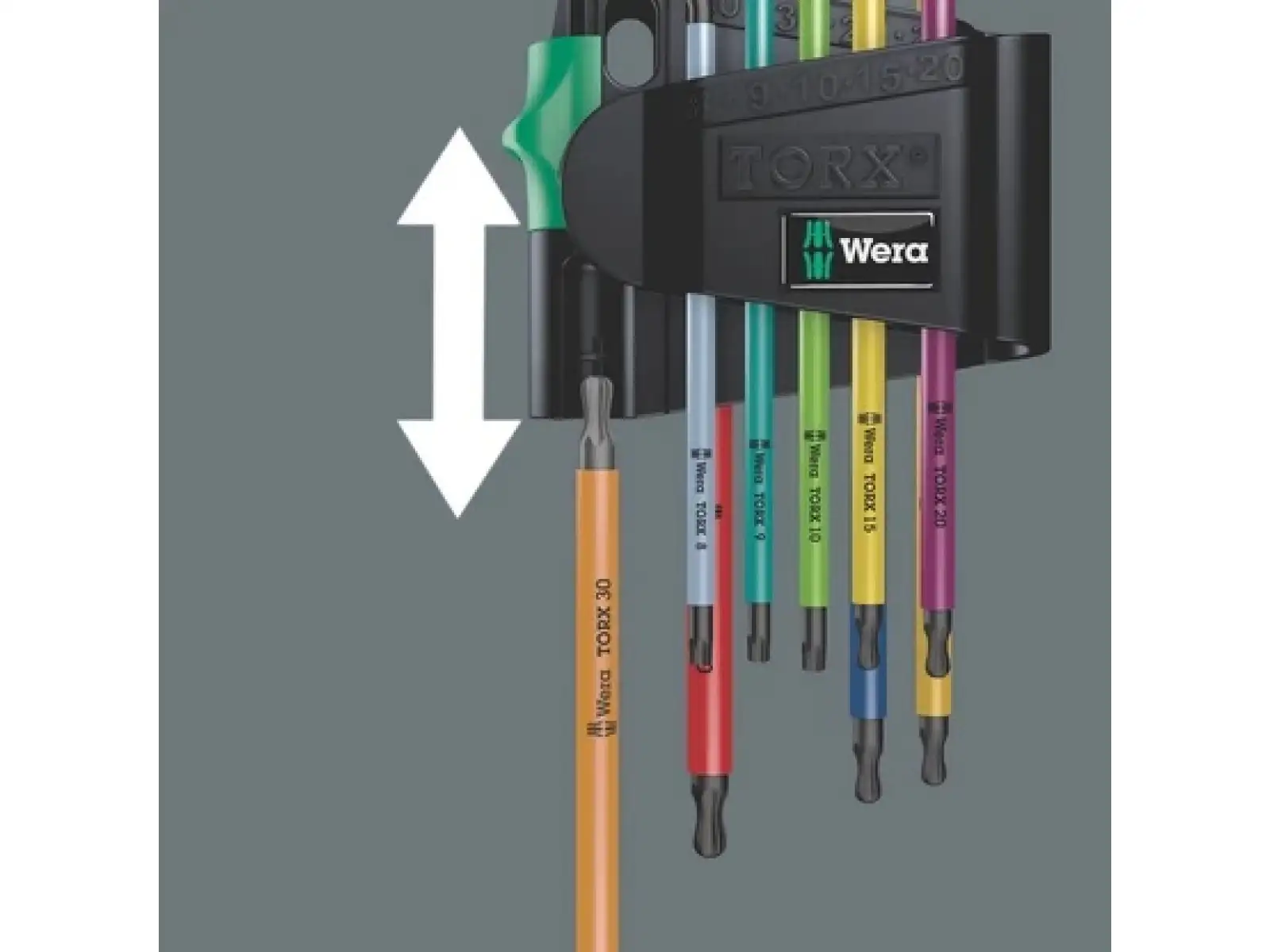 Wera 967/9 TX BO Multicolour 1 TORX L-keys with hole set 9 pcs