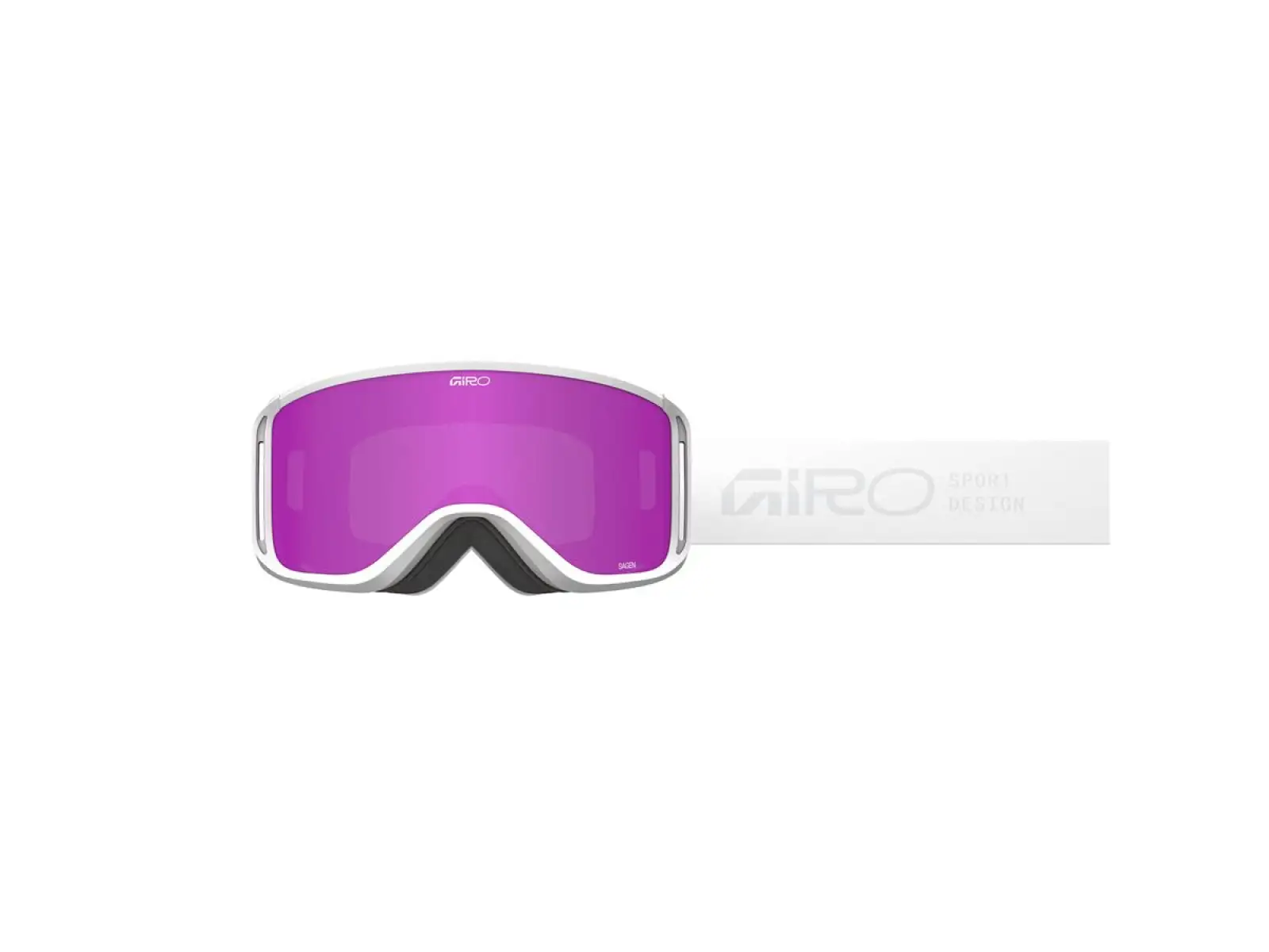 Giro Sagen women's ski goggles White Stacked-Amber Pink/Yellow (2 lenses)