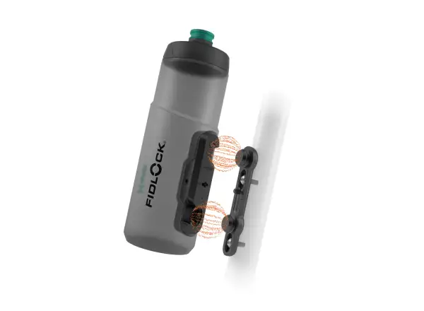Fidlock Twist set antibacterial bottle Smoke 600 ml + frame base
