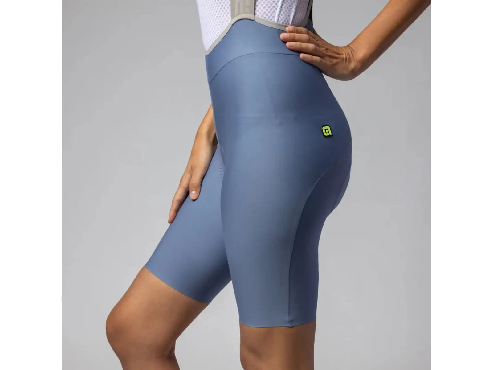 Alé PR-E Master 2.0 women's shorts with padding and braces Steel Blue