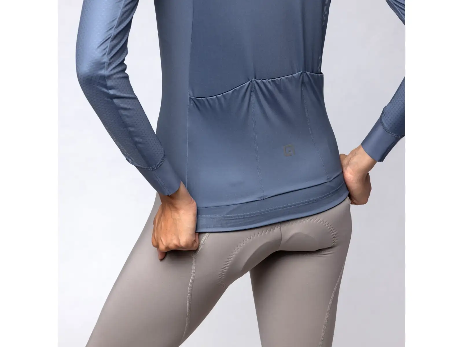 Alé PR-E Follow Me 2.0 women's insulated jersey long sleeve Powder Blue