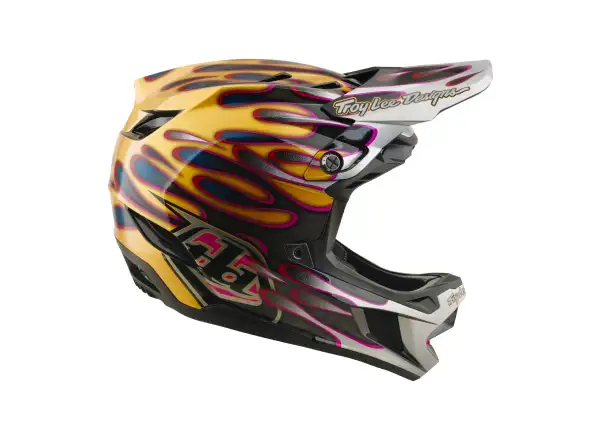 Troy Lee Designs D4 Carbon MIPS helmet Overspray Gold/Black