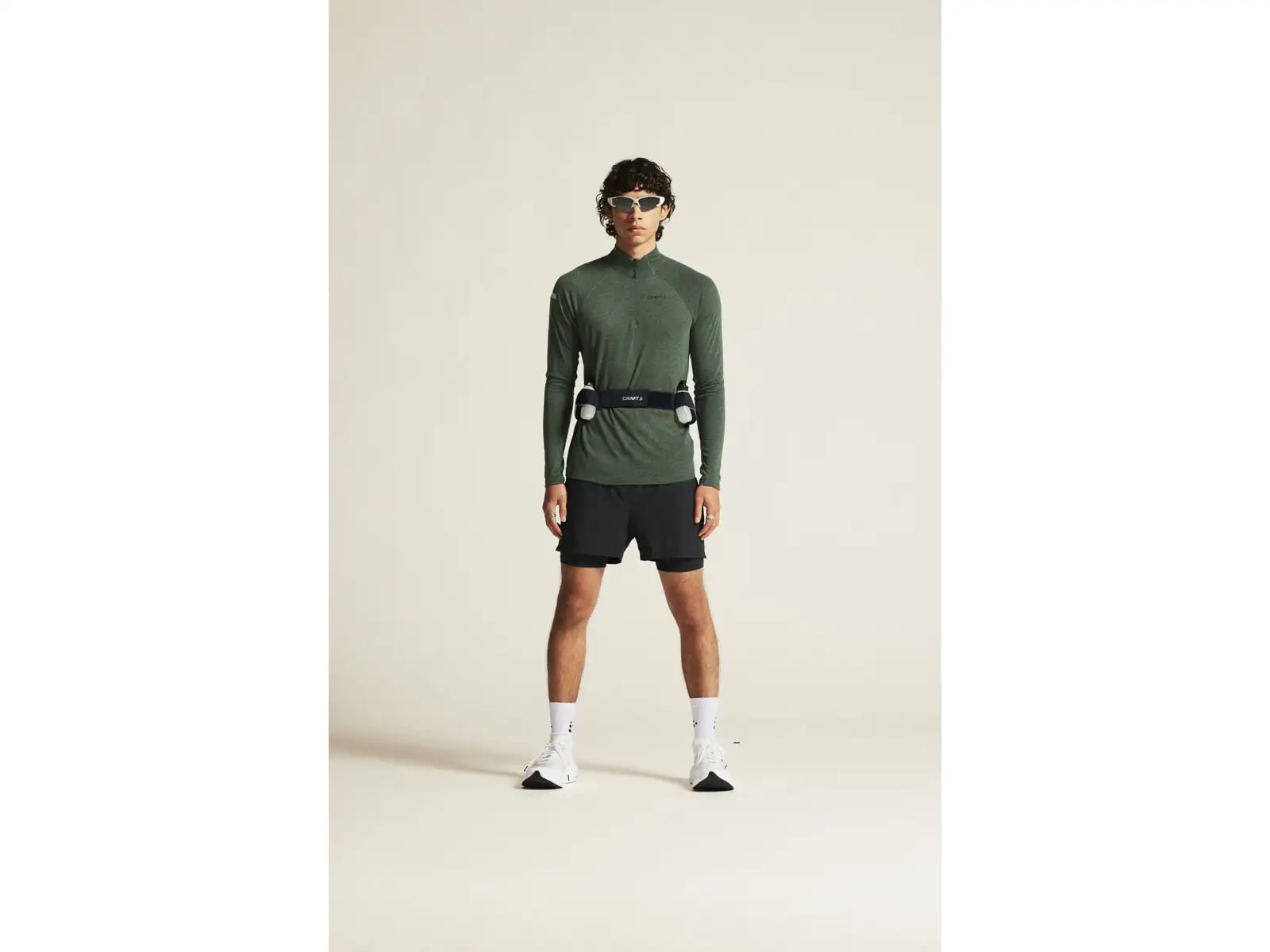 Craft ADV SubZ Wool men's running shirt long sleeve green