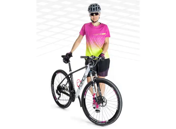 Force Angle MTB women's jersey short sleeve pink/fluo