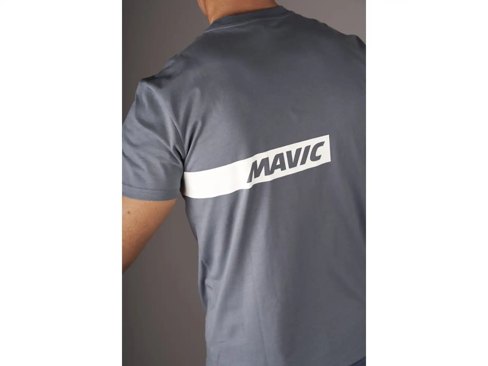 Mavic Corporate Stripe men's t-shirt short sleeve Orion Blue/Off White