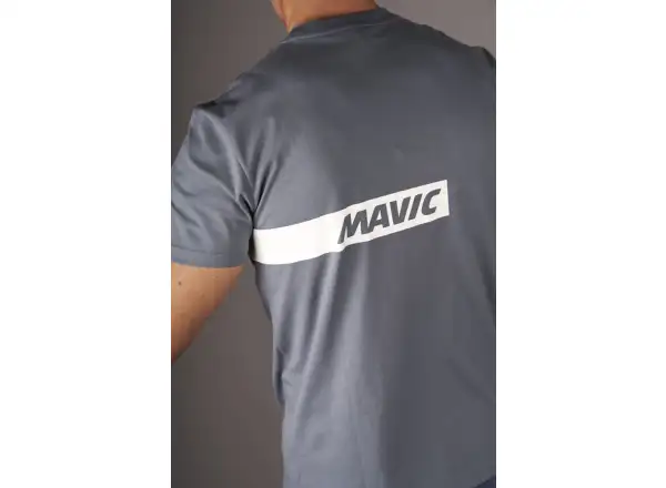 Mavic Corporate Stripe men's t-shirt short sleeve Orion Blue/Off White