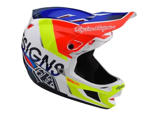 Troy Lee Designs D4 Composite Mips Qualifier helmet White/Blue