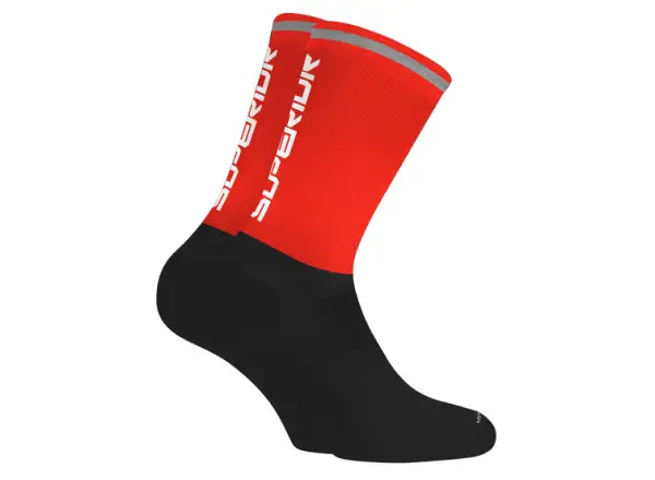Superior long cycling socks red