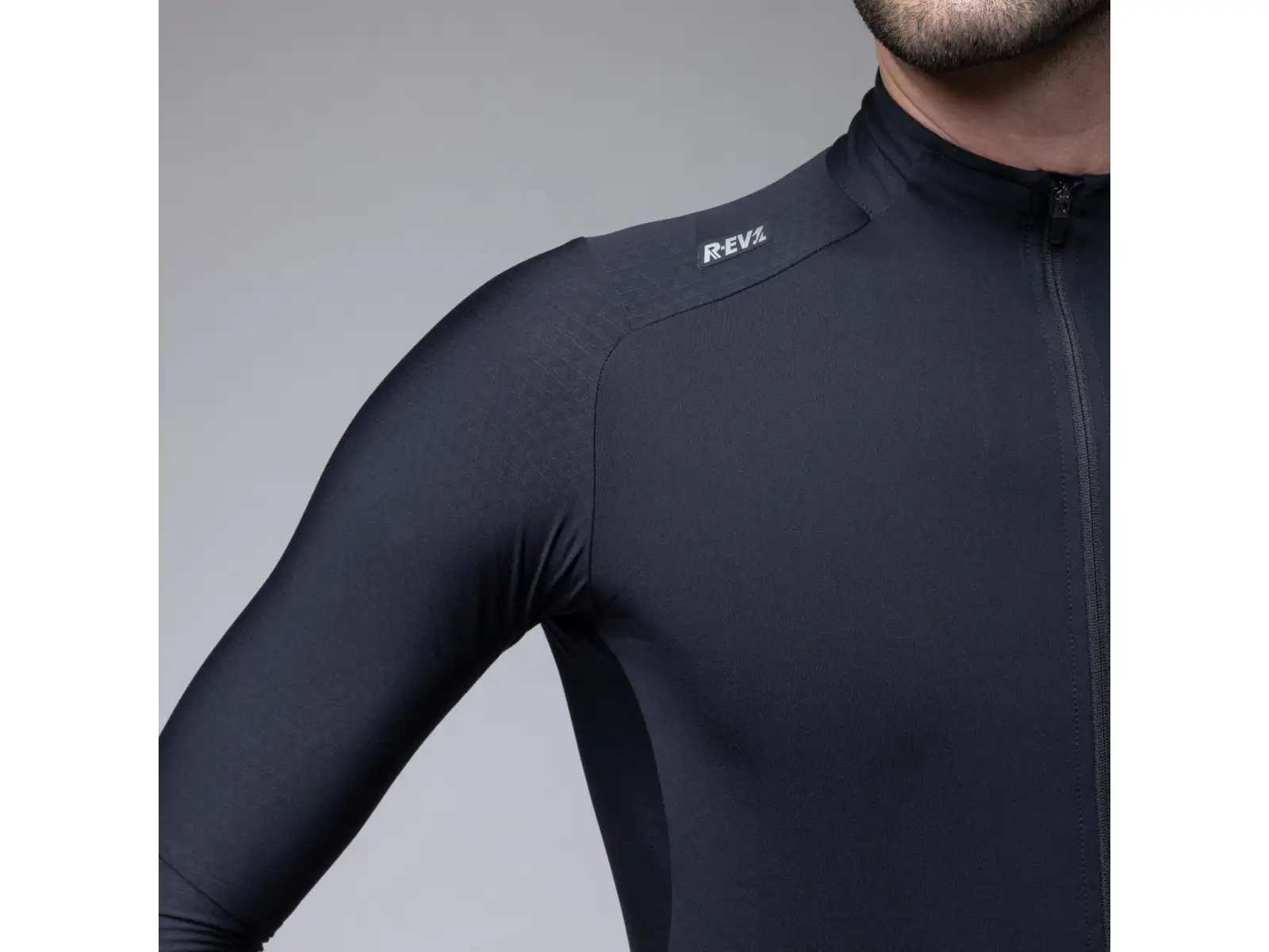 Alé R-EV1 Warm Race men's insulated cycling jersey Black