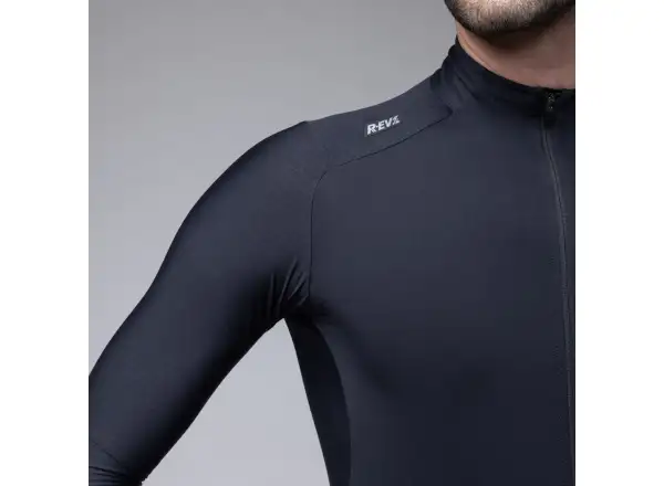 Alé R-EV1 Warm Race men's insulated cycling jersey Black