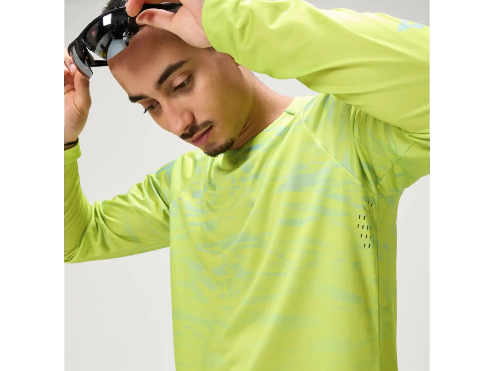 Endura LTD Marble Printed men's jersey long sleeve Lime Green