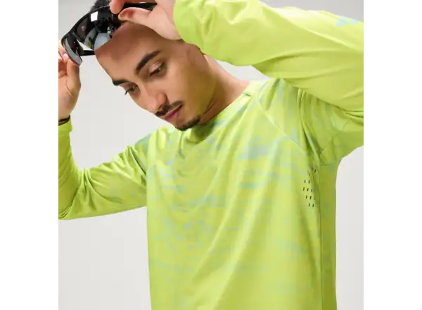 Endura LTD Marble Printed men's jersey long sleeve Lime Green