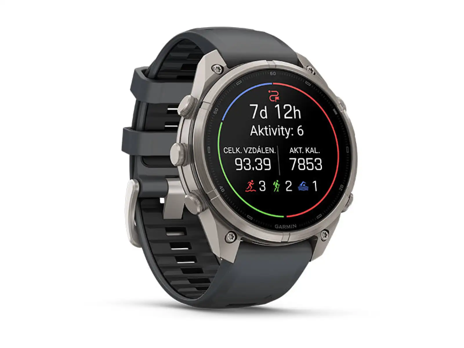 Garmin fenix 9 Pro inReach 43 mm smart watch Carbon gray DLC Titanium Black/Pebble gray