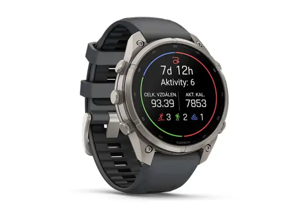 Garmin fenix 9 Pro inReach 43 mm smart watch Carbon gray DLC Titanium Black/Pebble gray