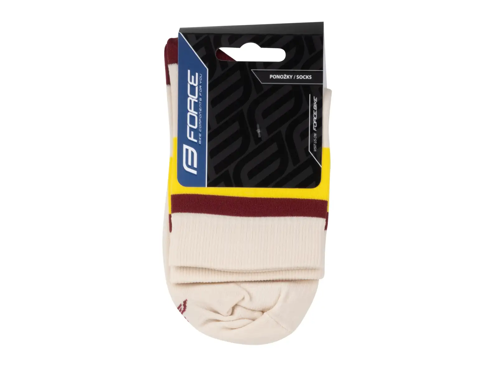 Force Stripe short socks cream yellow
