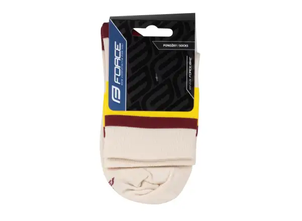 Force Stripe short socks cream yellow