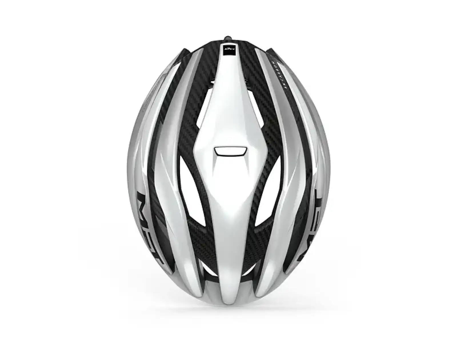 MET Trenta 3K Carbon MIPS helmet white/metallic silver