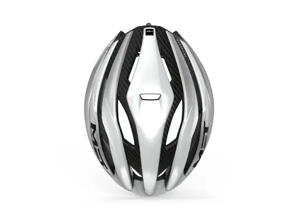 MET Trenta 3K Carbon MIPS helmet white/metallic silver