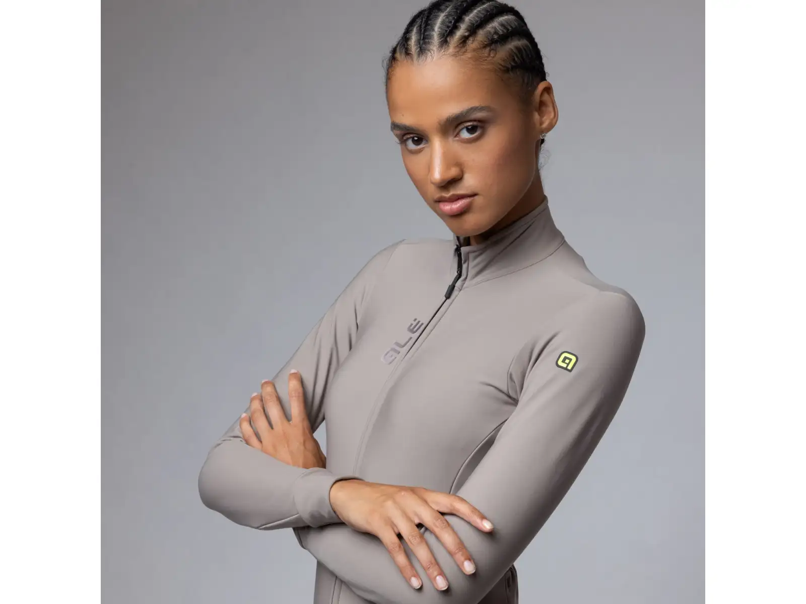Alé Pragma Fondo 3.0 women's insulated long sleeve jersey Rope Grey