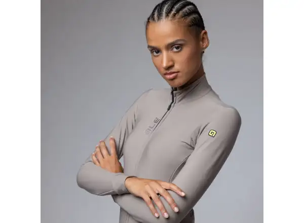 Alé Pragma Fondo 3.0 women's insulated long sleeve jersey Rope Grey