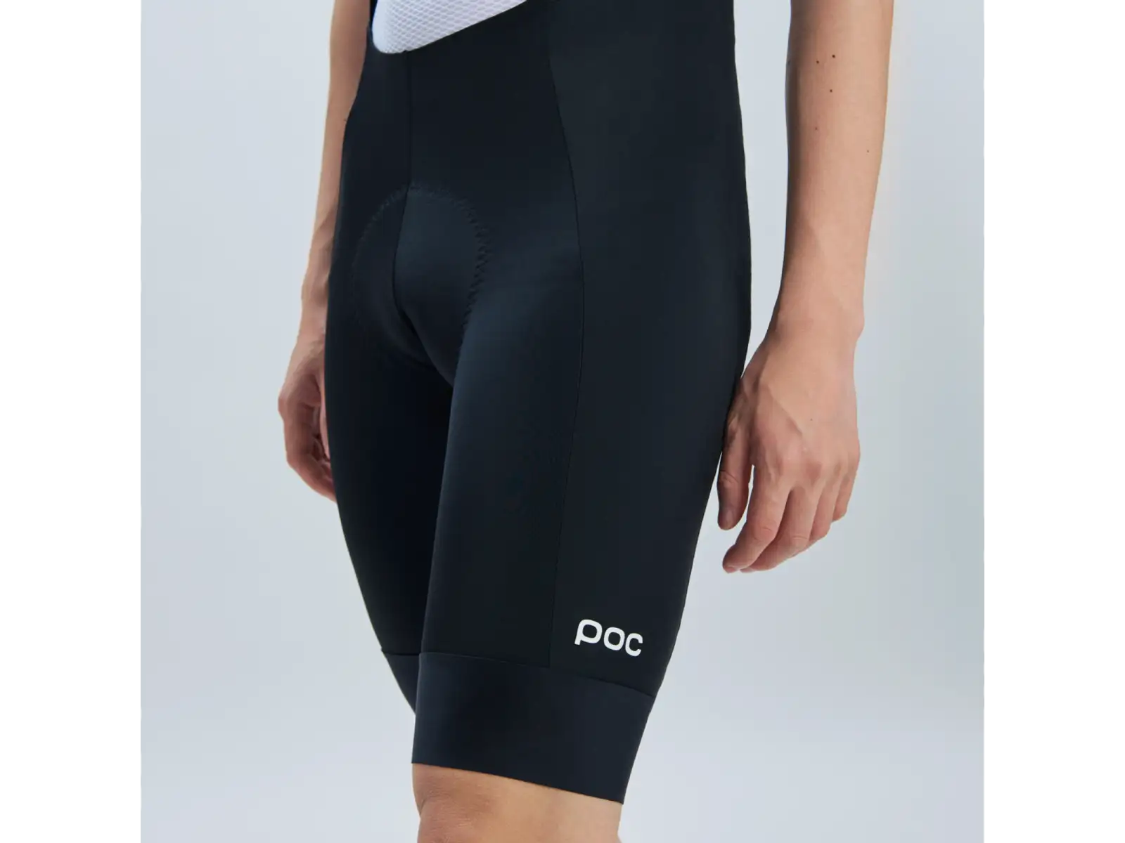 POC Cadence Bib men's shorts with suspenders and insert Uranium Black