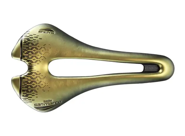 Selle San Marco Aspide Short Open-Fit Racing Narrow saddle Iridescent Gold