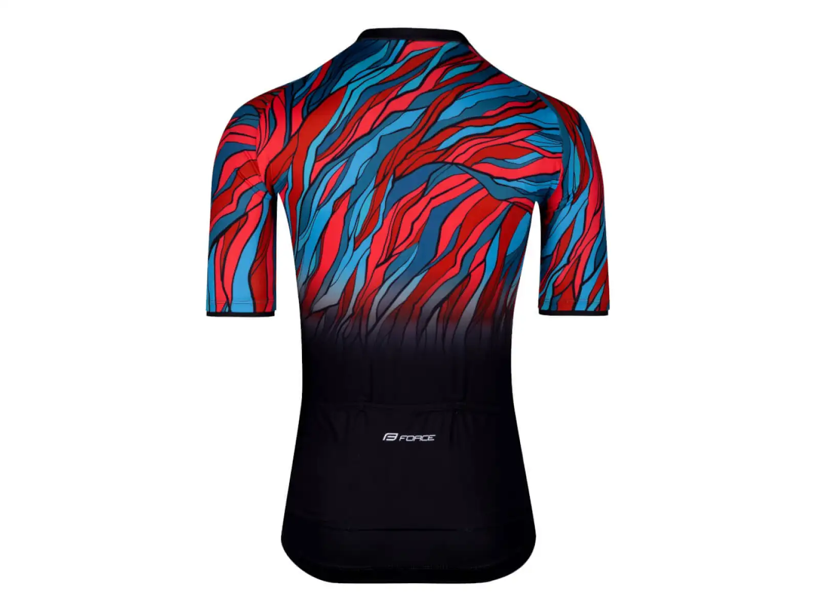 Force Life men's jersey short sleeve black/petrol/red