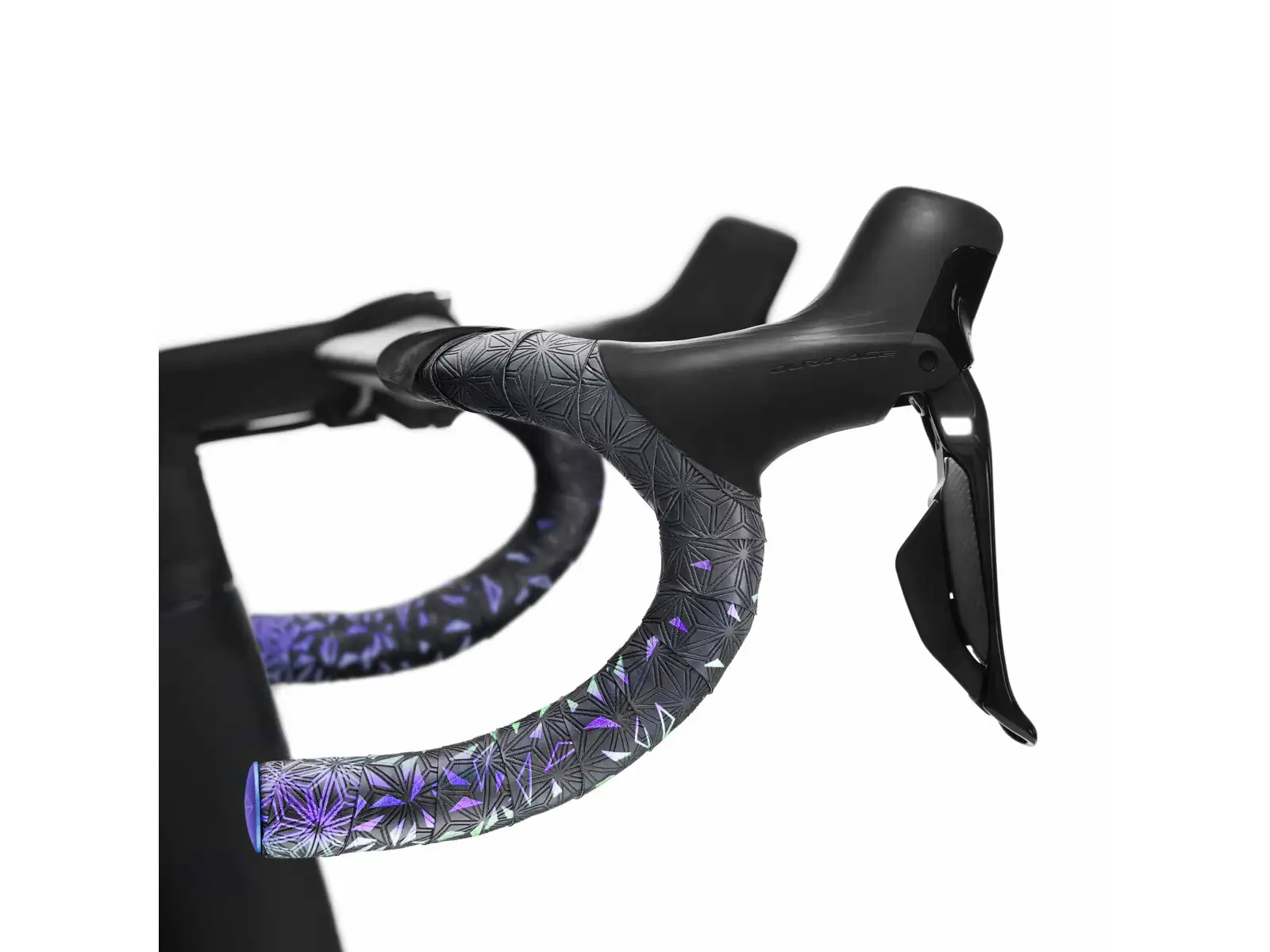 Supacaz Super Sticky Kush Star Fade bar tape Purple Refractor/Purple Star Plugz