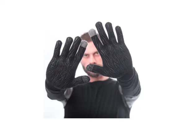 Sensor Merino gloves black