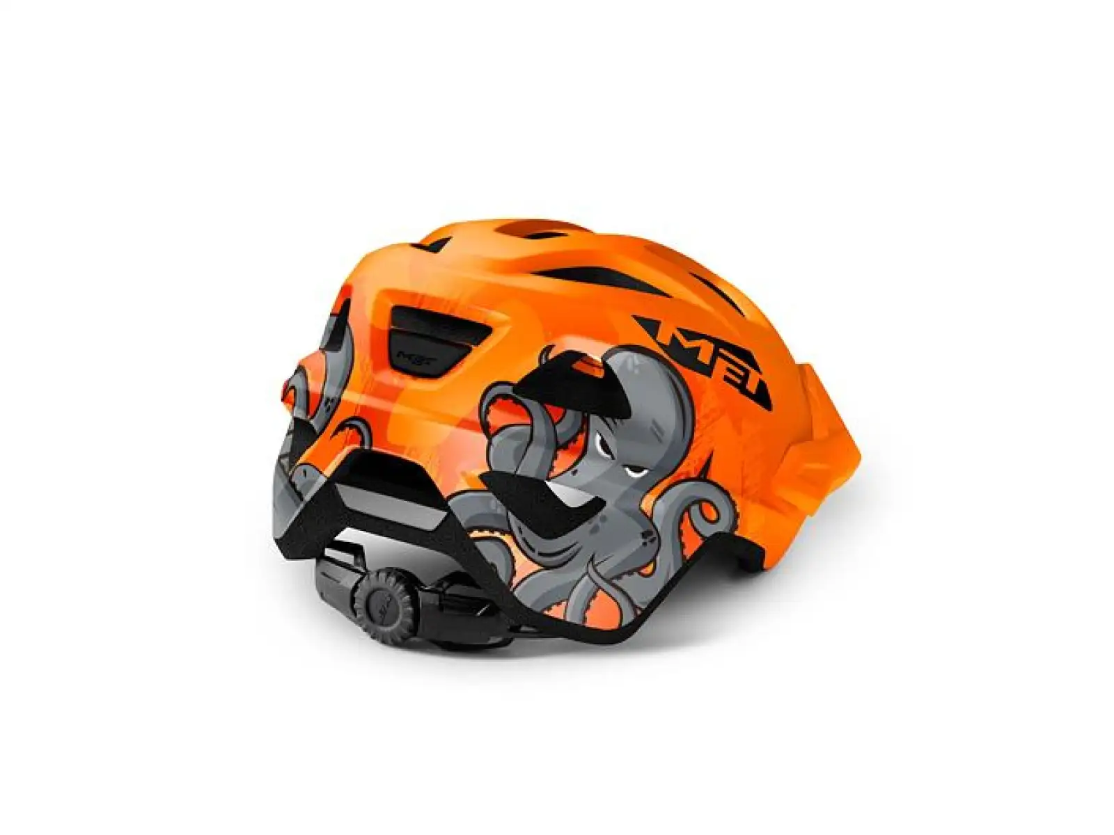 MET Eldar junior helmet octopus/orange size Uni (52-57 cm)